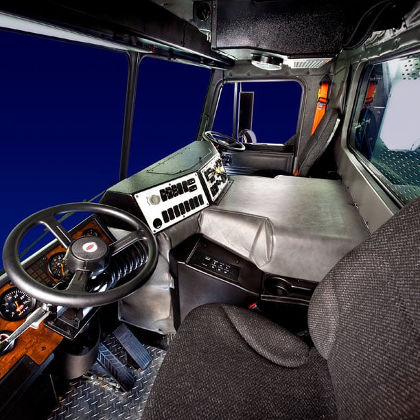 Truck with dual steering wheels