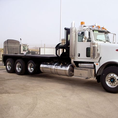 Peterbilt truck with flatbed body
