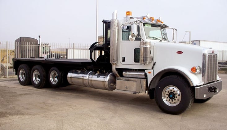 Peterbilt truck with flatbed body